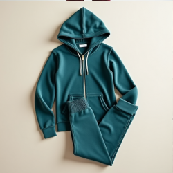 Velour Chic Zip Hoodie & Tracksuit Set