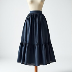 Chic Tiered Poplin Skirt