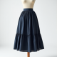 Chic Tiered Poplin Skirt