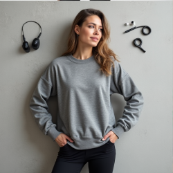 Chic Stripes Athleisure Sweatshirt
