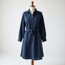 Elysian Breeze Linen Blend Shirt Dress