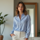Elegance Essentials Women's Cotton Button-Down Shirt