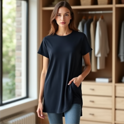 Elysian Elegance Longline Tunic Tee