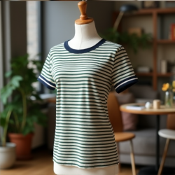 Chic Stripes Women's Ringer Tee