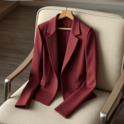 Elegant Essence Women's Double-Breasted Blazer