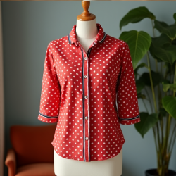 Vintage Charm Polka Dot Blouse