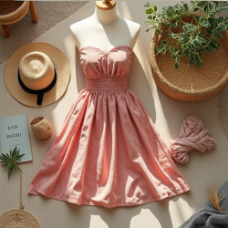 Elysian Elegance Strapless Bandeau Dress