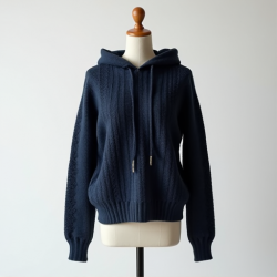 Luxe Pointelle Knit Hoodie