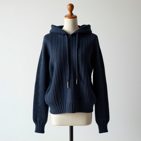 Luxe Pointelle Knit Hoodie