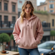 Cozy Chic Snap Button Henley Hoodie