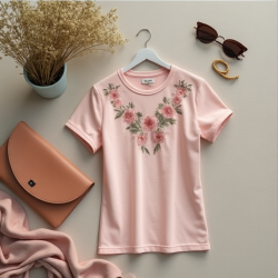 Floral Elegance Applique Tee