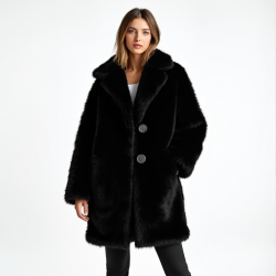 LuxeFur Cozy Teddy Coat