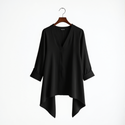 Chic Flow Women's Handkerchief Hem Blouse