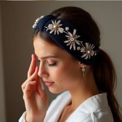 Chic Elegance Wide Embellished Headband