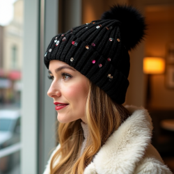 Glimmer Chic Sequin Beanie