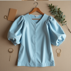 Elegance in Bloom Balloon Sleeve Top