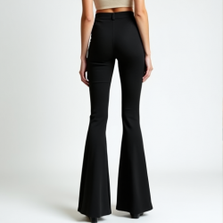 Chic Faux Suede Flare Pants