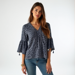 Boho Chic Tassel Blouse