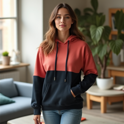 Chic Color Block Luxe Hoodie