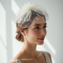 Elysian Charm Bridal Veil Fascinator