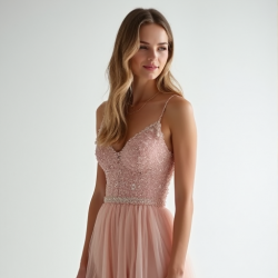 Celestial Charm Embellished Tulle Dress