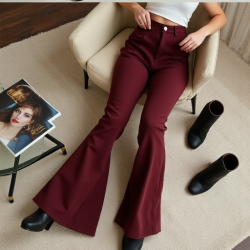 Chic Faux Suede Flare Pants