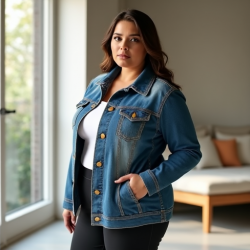 Elysian Curve Plus Size Denim Jacket