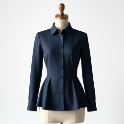 Chic Peplum Elegance Shirt