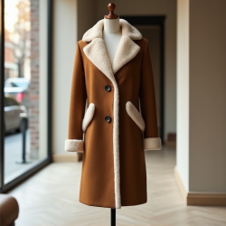 Elysian Luxe Shearling Trim Coat