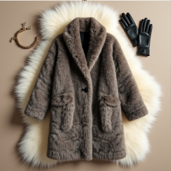 Wild Elegance Faux Fur Coat