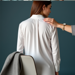 Elegant Pleat Office Blouse