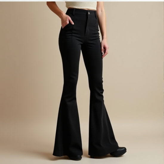 Chic Faux Suede Flare Pants