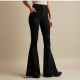Chic Faux Suede Flare Pants