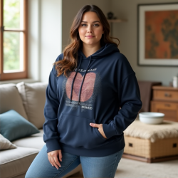Chic Comfort Plus Size Graphic Hoodie