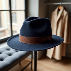 Elegant Essence Women's Fedora with Leather Band