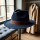 Elegant Essence Women's Fedora with Leather Band