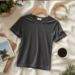 Chic Contrast Stitch Tee