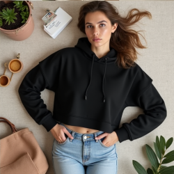 Chic Comfort Cropped Hoodie