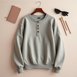 Chic Comfort Half Button Sweatshirt