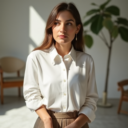 EcoChic Women's Organic Cotton Poplin Shirt