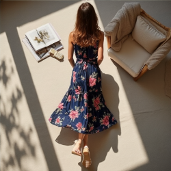 Elysian Blooms Midi Dress