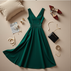 Elysian Charm Fit and Flare Cocktail Dress