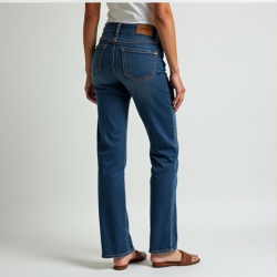 Evergreen Comfort Mid-Rise Straight Leg Jeans