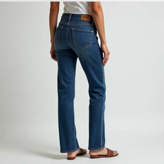 Evergreen Comfort Mid-Rise Straight Leg Jeans