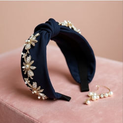 Chic Elegance Wide Embellished Headband