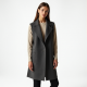 Chic Elegance Long Wool Blend Vest