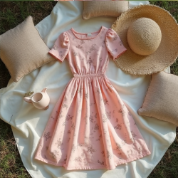 Vintage Blossom Tea Dress