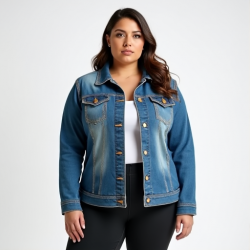 Elysian Curve Plus Size Denim Jacket