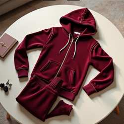 Velour Chic Zip Hoodie & Tracksuit Set