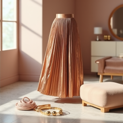 Luxe Shimmer Pleated Skirt
